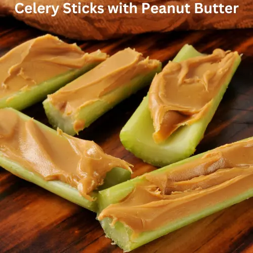 Low Carb Snacks for Diabetics – Delicious, Healthy, and Blood Sugar-Friendly! 7 Celery Sticks with Peanut Butter