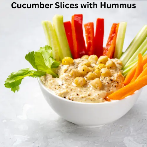 Low Carb Snacks for Diabetics – Delicious, Healthy, and Blood Sugar-Friendly! 8 Cucumber Slices with Hummus