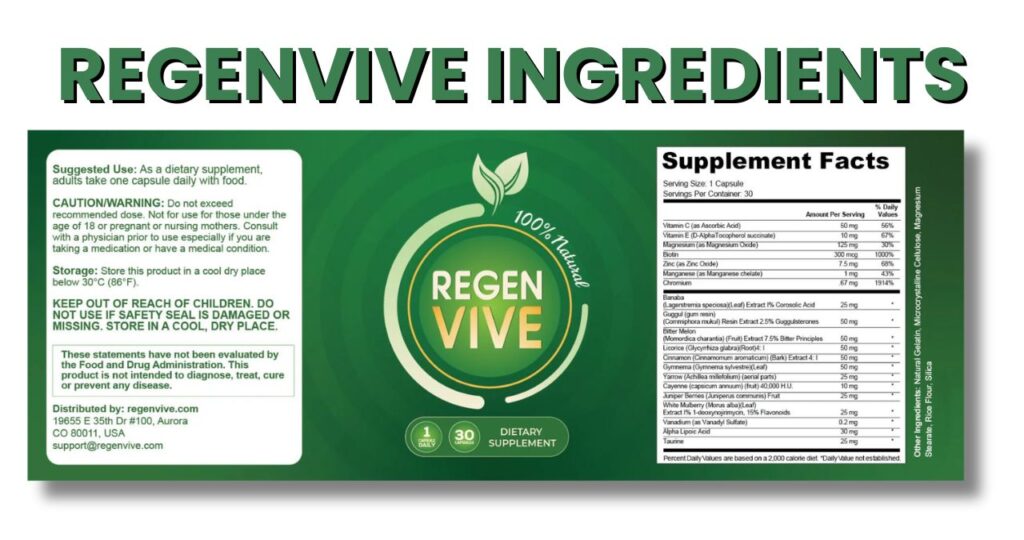 regenvive ingredients
